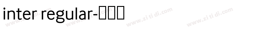 inter regular字体转换